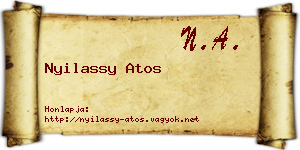 Nyilassy Atos névjegykártya